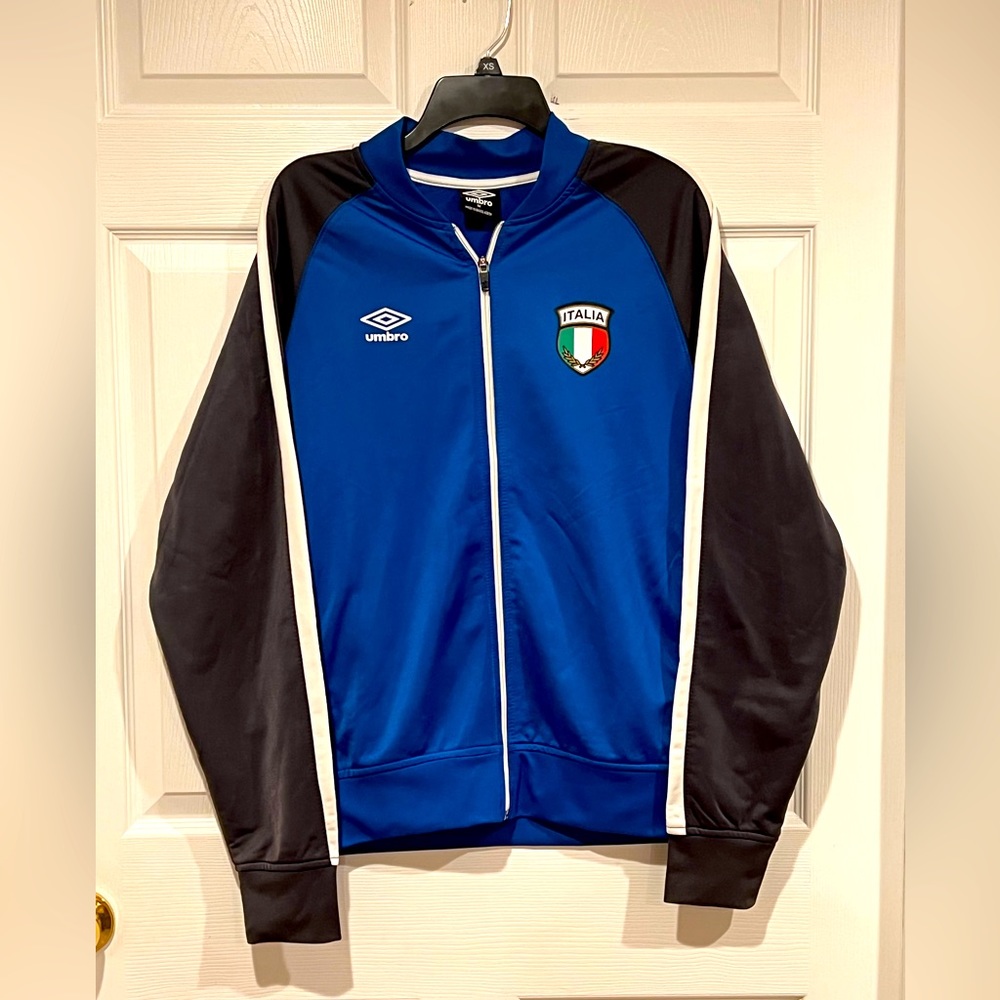 Italy Inspired Zip-Up Sweater With Italia Flag